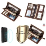 HUMERPAUL RFID Large Capacity Leather Wallet Long Men Pump Mobile Phone - Image 6