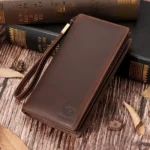 HUMERPAUL RFID Large Capacity Leather Wallet Long Men Pump Mobile Phone - Image 7