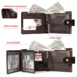 HUMERPAUL RFID Anti-magnetic Cox Purse Multi-card Card Bag Short Men Wallet - Image 5