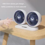 12v/24v Car Fan USB Interface Powerful Double Head Electric Fan - Image 12