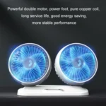 12v/24v Car Fan USB Interface Powerful Double Head Electric Fan - Image 8