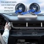 12v/24v Car Fan USB Interface Powerful Double Head Electric Fan - Image 9