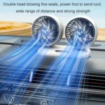 12v/24v Car Fan USB Interface Powerful Double Head Electric Fan - Image 10