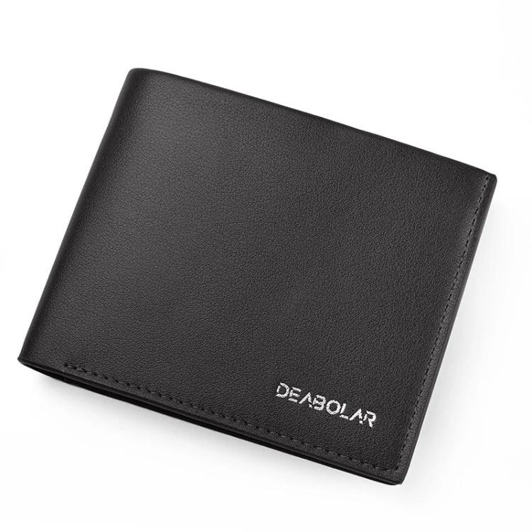 DEABOLAR Large-Capacity Multi-Card Men Short PU Leather Wallet