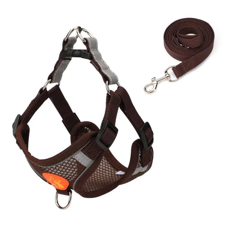 TBD0603916408A.webp Pet Dog Harness Reflective Anti-break-off Vest-style Leash - Image 1