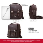 HUMERPAUL Men Shoulder Bag Retro Leather Crossbody Bag - Image 6