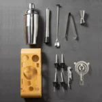 12 In 1 Stainless Steel Bartender Set With Oval Wooden Frame Base Bar Bartending Tools - Image 4