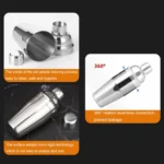 12 In 1 Stainless Steel Bartender Set With Oval Wooden Frame Base Bar Bartending Tools - Image 8