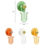 Bathroom Punch-Free Wall-Mounted Slipper Rack Transparent Hook Storage Rack - Image 2