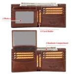 HUMERPAUL RFID Anti-Magnetic Men Pickup Card Bag Metal Chain Short Leather Wallet - Image 6