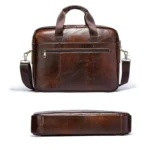 HUMERPAUL Men Leather Meter Bag Retro Messenger Bag Handbag Shoulder Bag - Image 6