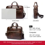 HUMERPAUL Men Leather Meter Bag Retro Messenger Bag Handbag Shoulder Bag - Image 4