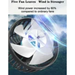 5V 2A Car Rear Seat Back USB Interface Powerful Double-headed Fan - Image 7