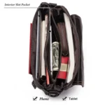 HUMERPAUL Men Crossbody Bag Retro Simple Backpack Leather Shoulder Bag - Image 5