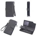 Baellerry Matte Leather Multi-card Slot Men Clutch Bag Zip Buckle Vintage Wallet - Image 11