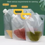 5pcs Portable Food Packaging Bag Grain Sealed Bag Fresh-keeping Storage Bag - Image 3