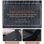 Baellerry Crocodile Print Men Short Wallet Vintage Multi-card Slot Coin Purse - Image 5