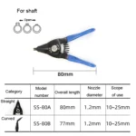 10-25mm Compact Spring-Loaded Pliers Retaining Ring Pliers - Image 6