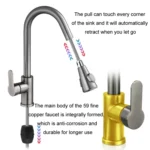 Kitchen Pull-out Universal Telescopic Hot & Cold Water Faucet - Image 3