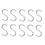 10pcs Multifunctional Stainless Steel Hooks Metal S-Shaped Hook