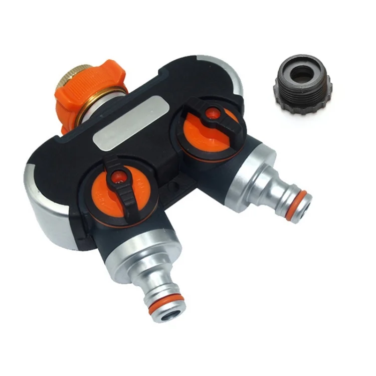 TBD0603933601.webp Garden Irrigation And Watering One Pass Two Faucet Water Divider - Image 1