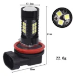 1pair Automotive High-power LED White Light Fog Lamp - Image 4