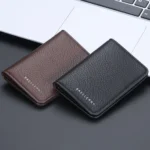 Baellerry Thin and Light Multi-card Card Bag Litchi Pattern Soft Leather Card Holder - Image 2