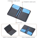 Baellerry Thin and Light Multi-card Card Bag Litchi Pattern Soft Leather Card Holder - Image 4