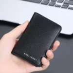 Baellerry Thin and Light Multi-card Card Bag Litchi Pattern Soft Leather Card Holder - Image 7