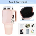 Water Cup Sided Storage Pockets With Zipper Fit For 40Oz Tumbler - Image 4