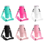 For 40oz Stanley Quencher Water Bottle Carrier Bag Sleeve With Adjustable Shoulder Strap - Image 2