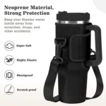 For 40oz Stanley Quencher Water Bottle Carrier Bag Sleeve With Adjustable Shoulder Strap - Image 5
