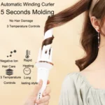 Automatic Curling Iron With Bi-Directional Rotating Ceramic Glaze Coating Hair Care - Image 3