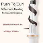 Automatic Curling Iron With Bi-Directional Rotating Ceramic Glaze Coating Hair Care - Image 4