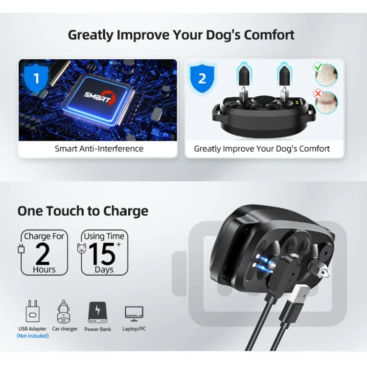 TBD06039468_B7.webp Color Screen Bark Stopper Rechargeable Waterproof Smart Dog Trainer - Image 8