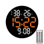 10-Inch Led Digital Wall Clock 2-Color Large Screen Electronic Clock With Temperature Display