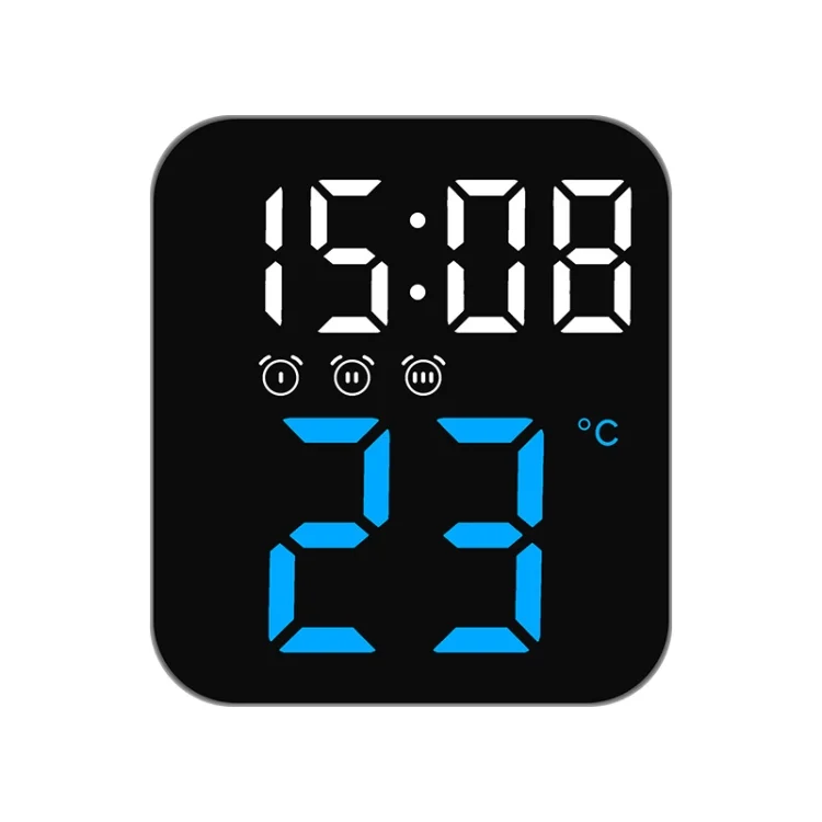 TBD0603949801A.webp Simple Temperature Display Clock Three Alarm Clock Porch Wall Clock - Image 1
