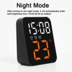 Simple Temperature Display Clock Three Alarm Clock Porch Wall Clock - Image 7