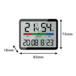 Magnetic LCD Digital Aalarm Clock Large Screen With Temperature Humidity Display - Image 3