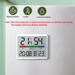 Magnetic LCD Digital Aalarm Clock Large Screen With Temperature Humidity Display - Image 5
