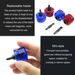 Portable Short Handle Phillips And Straight 2 In 1 Screwdriver With Magnetism - Image 3