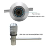 Forward And Backward Adjustable Ratchet Tapping Spanner Quick Reamer Tapping Wrench - Image 7