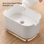Press Type Soap Dispenser Detachable Double Layer Drainage Design Soap Dish - Image 7