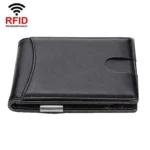 RFID Anti-Theft Brush Men Vintage Leather Wallet Card Case
