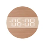 G218B Wooden Living Room Digital Display Clock Home Decoration Wall Clock