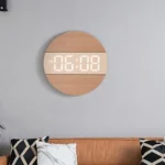 G218B Wooden Living Room Digital Display Clock Home Decoration Wall Clock - Image 9