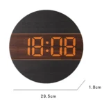 G218B Wooden Living Room Digital Display Clock Home Decoration Wall Clock - Image 3