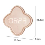 G236 LED Digital Display Flower Shape Living Room Wall Clock - Image 3