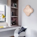 G236 LED Digital Display Flower Shape Living Room Wall Clock - Image 7
