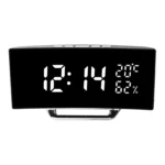 7816 Curved Screen LED Temperature / Humidity Display Multifunctional Clock